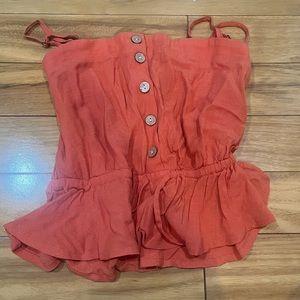 Peachy Orange Forever 21 Top - Medium